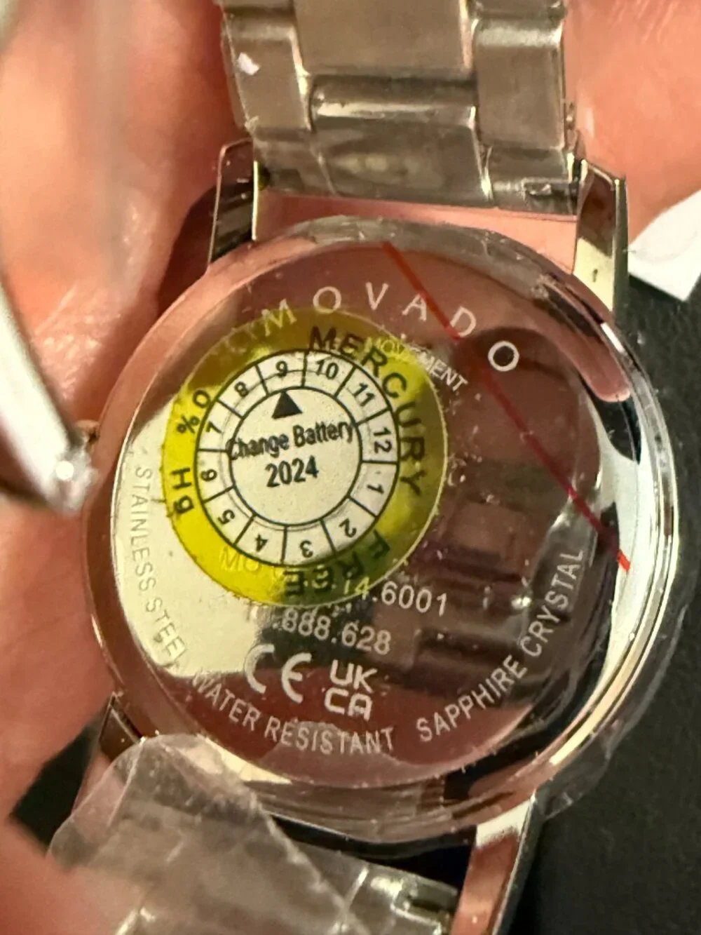 Movado Classic Museum 2100017 Women's 28mm Silver Steel Black Watch NEW